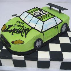 Shaped 108- Lime Green Race Car