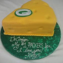 Groom's Cake 18- Green Bay Cheesehead