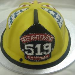 Groom's Cake 44- Fireman Helmet