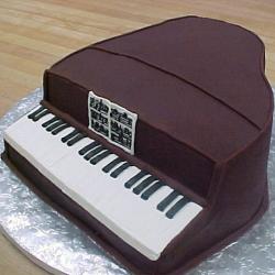 Shaped 65- Brown Piano